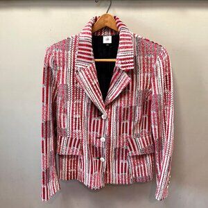 Cabi Patchwork 3-button‎ Knit Blazer- Size L